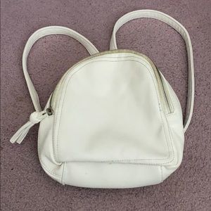Mini white backpack